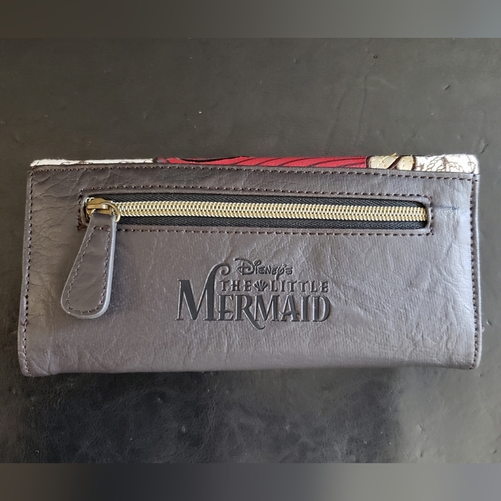 Loungefly Disney The Little Mermaid Ariel Wallet Tattoo Style Brown Leather - Picture 5 of 5